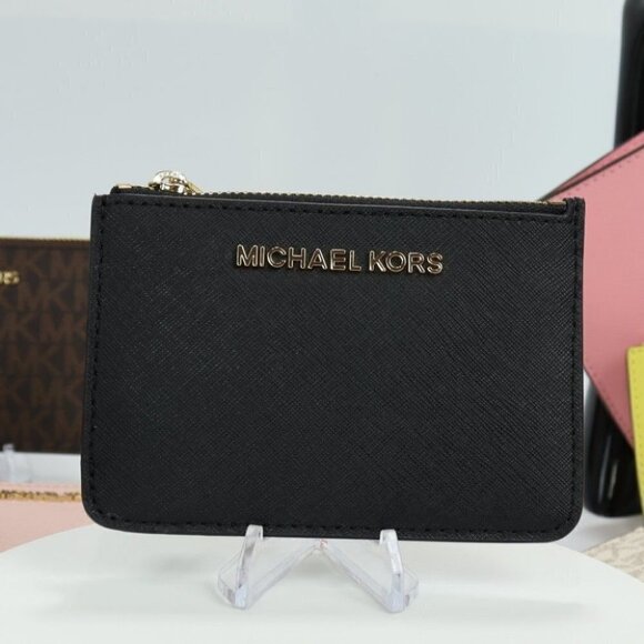 Michael Kors Jet Set Travel Small Top Zip Coin Pouch ID holder 35F7GTVU1L - Picture 1 of 7
